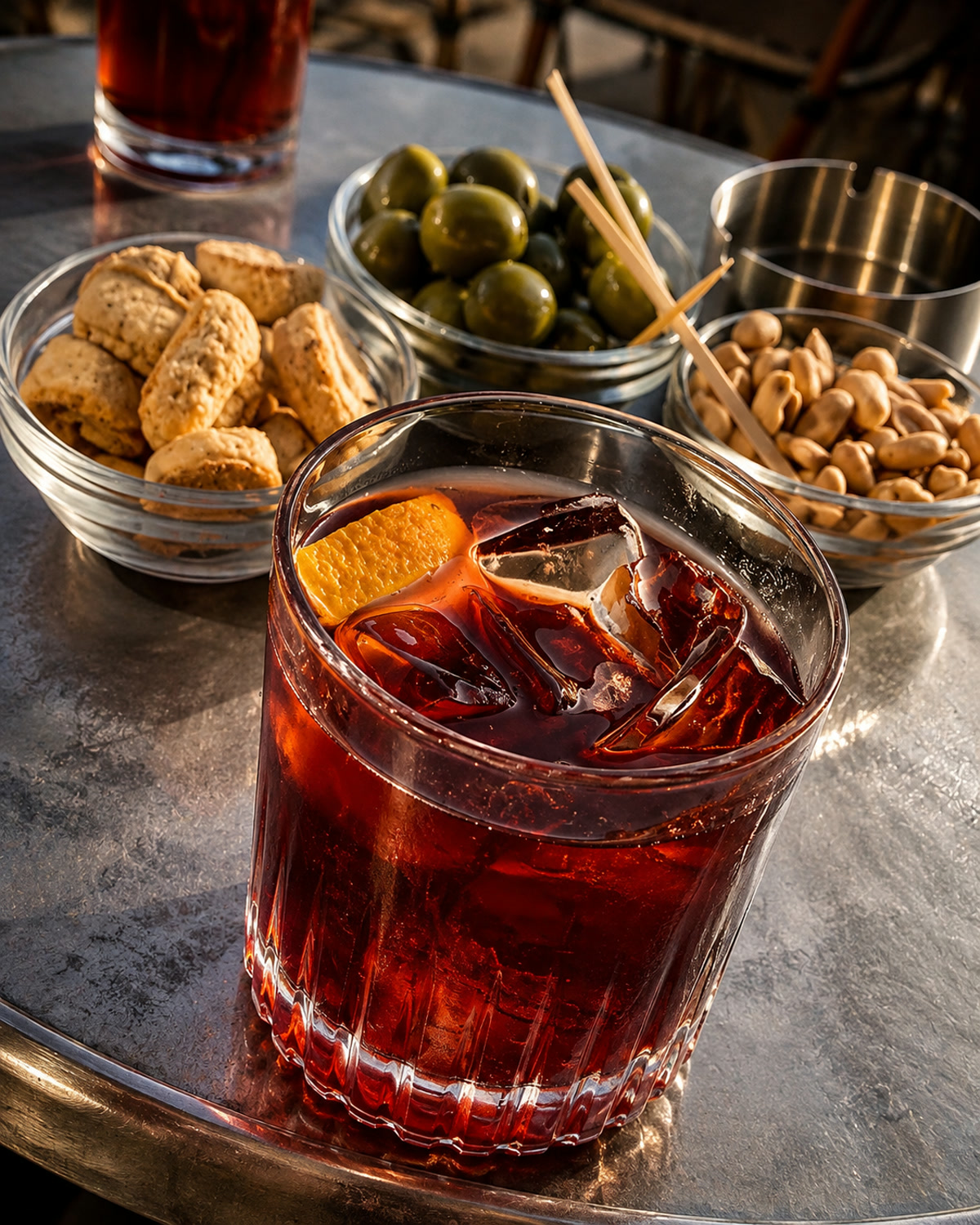 Americano rosso di NaBi servito con arancia